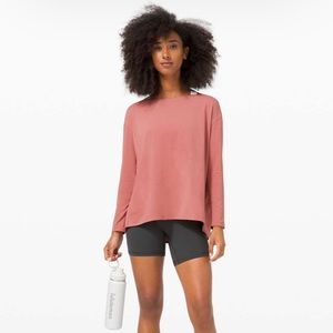 Lululemon 🩷 Back In Action Long-Sleeve Shirt Size 4